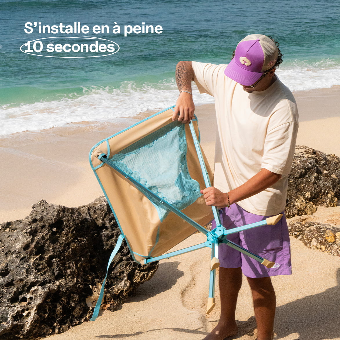 Chaise camping installation rapide Coziya Cloud Chair™ - nomade pratique