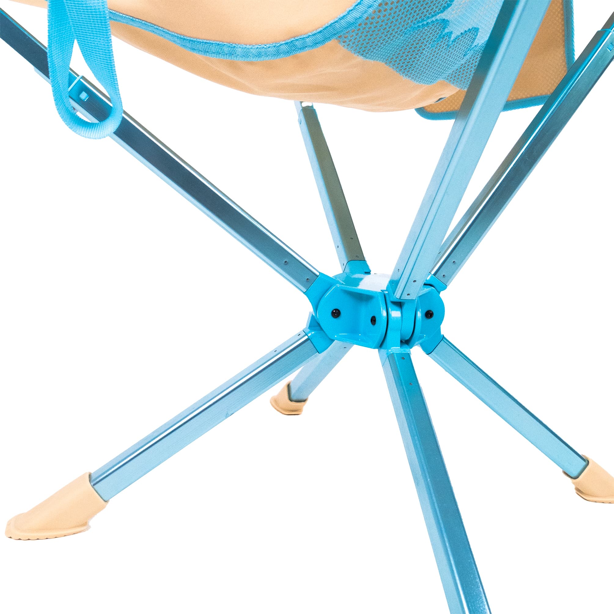 Structure pieds chaise pliante Coziya Cloud Chair™ - détail aluminium robuste