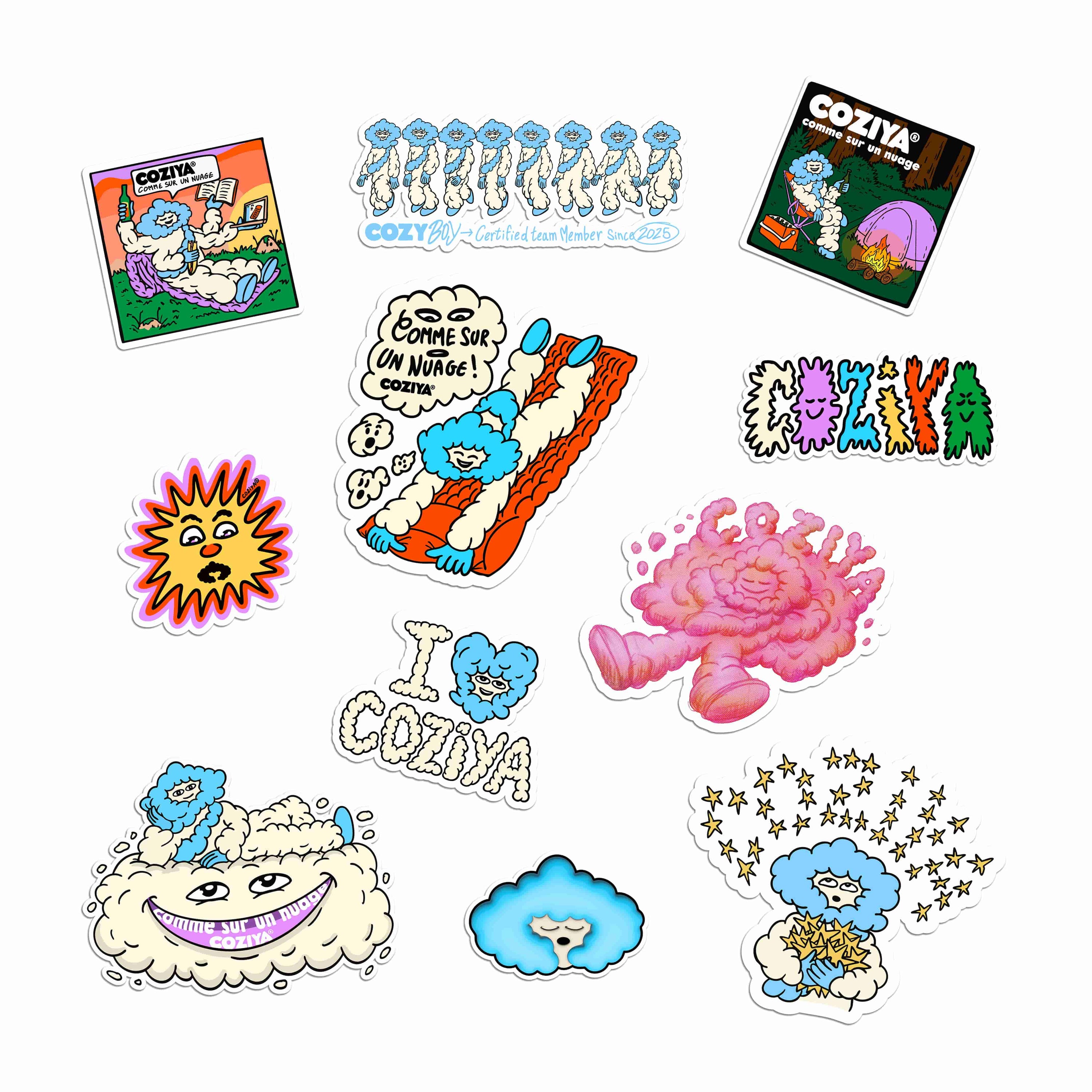 Autocollants outdoor travel Coziya® - stickers vinyle waterproof van voyage