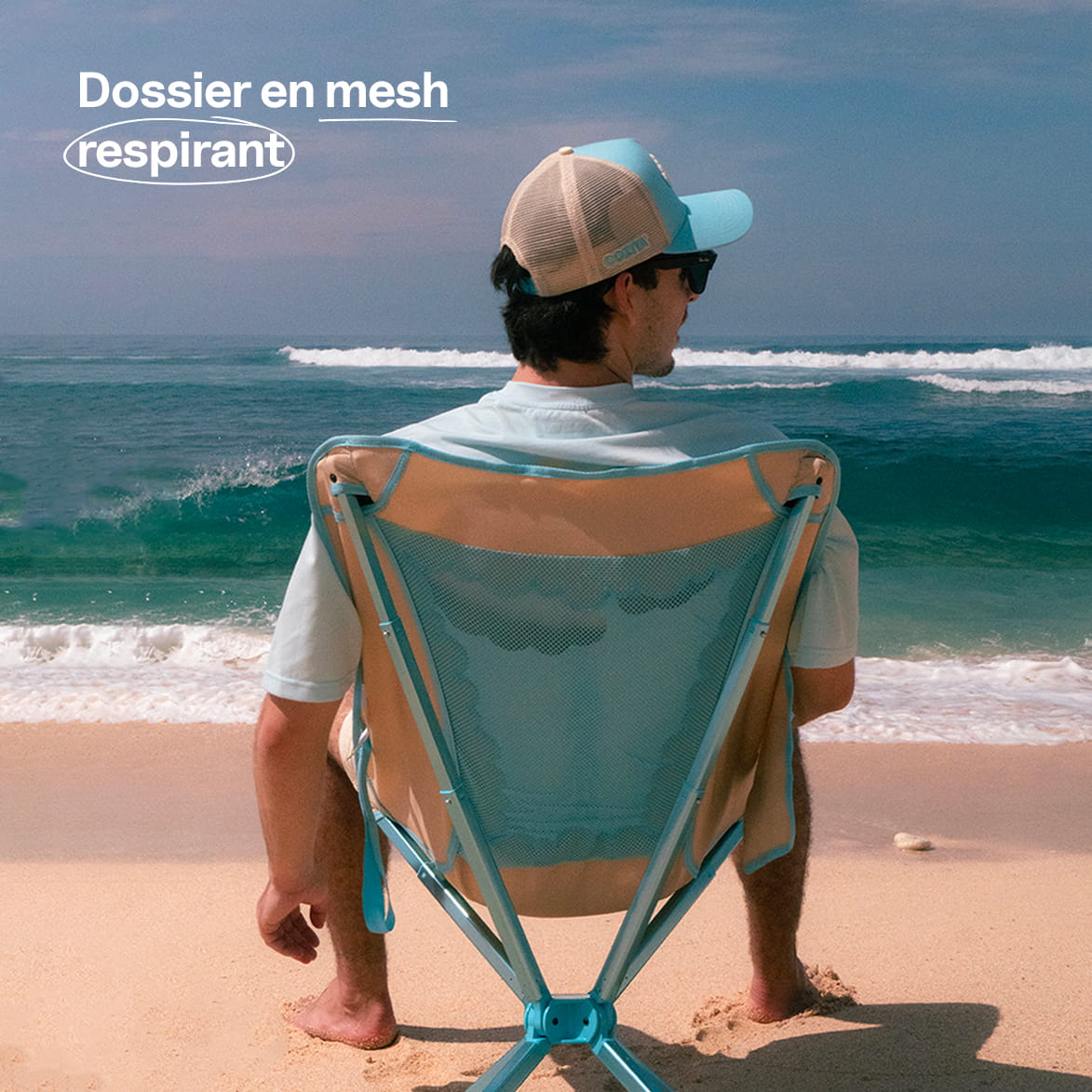 Chaise pliante de plage confortable Coziya Cloud Chair™ - extérieur premium