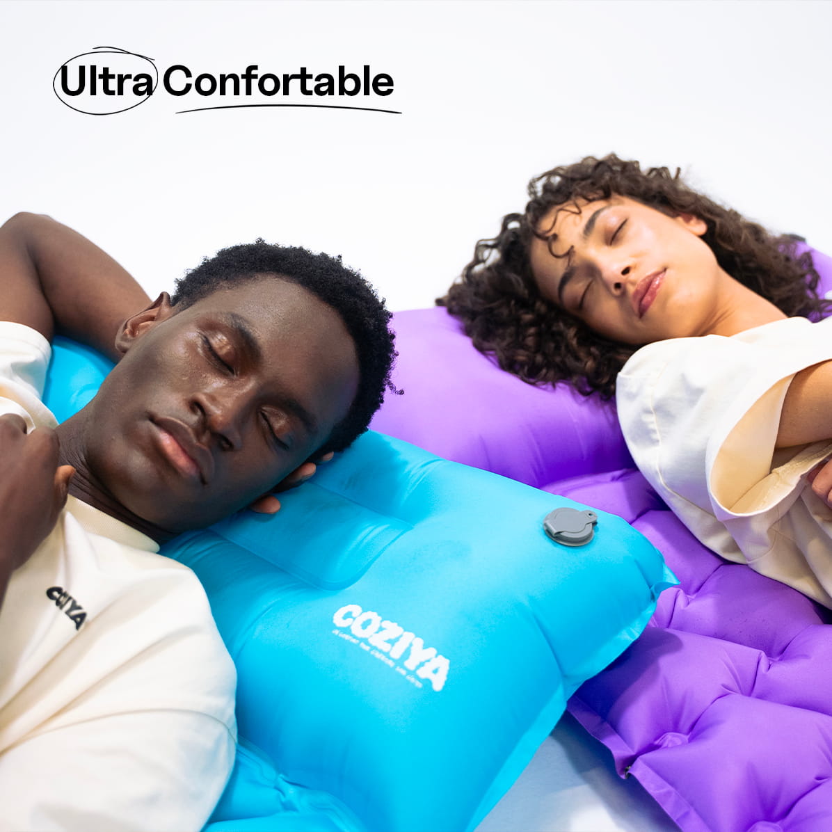 Matelas gonflable Coziya® ultra confortable - structure ergonomique premium