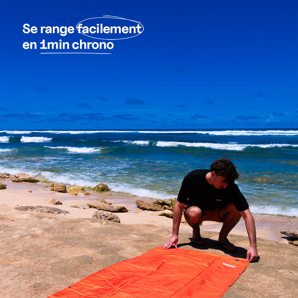 Matelas gonflable Coziya® facile à transporter - compact avec poche de rangement