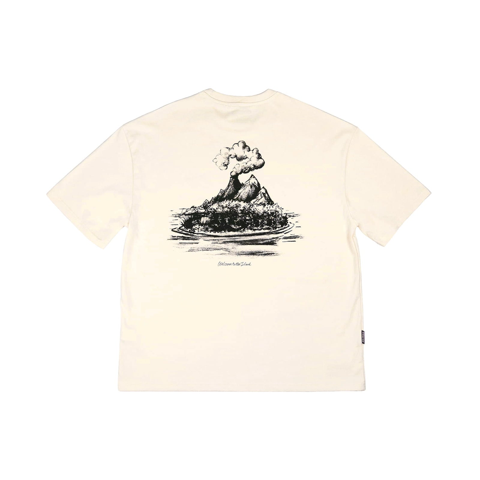 T-shirt Mystery Island Coziya® dos crème - sérigraphie dos 100% coton