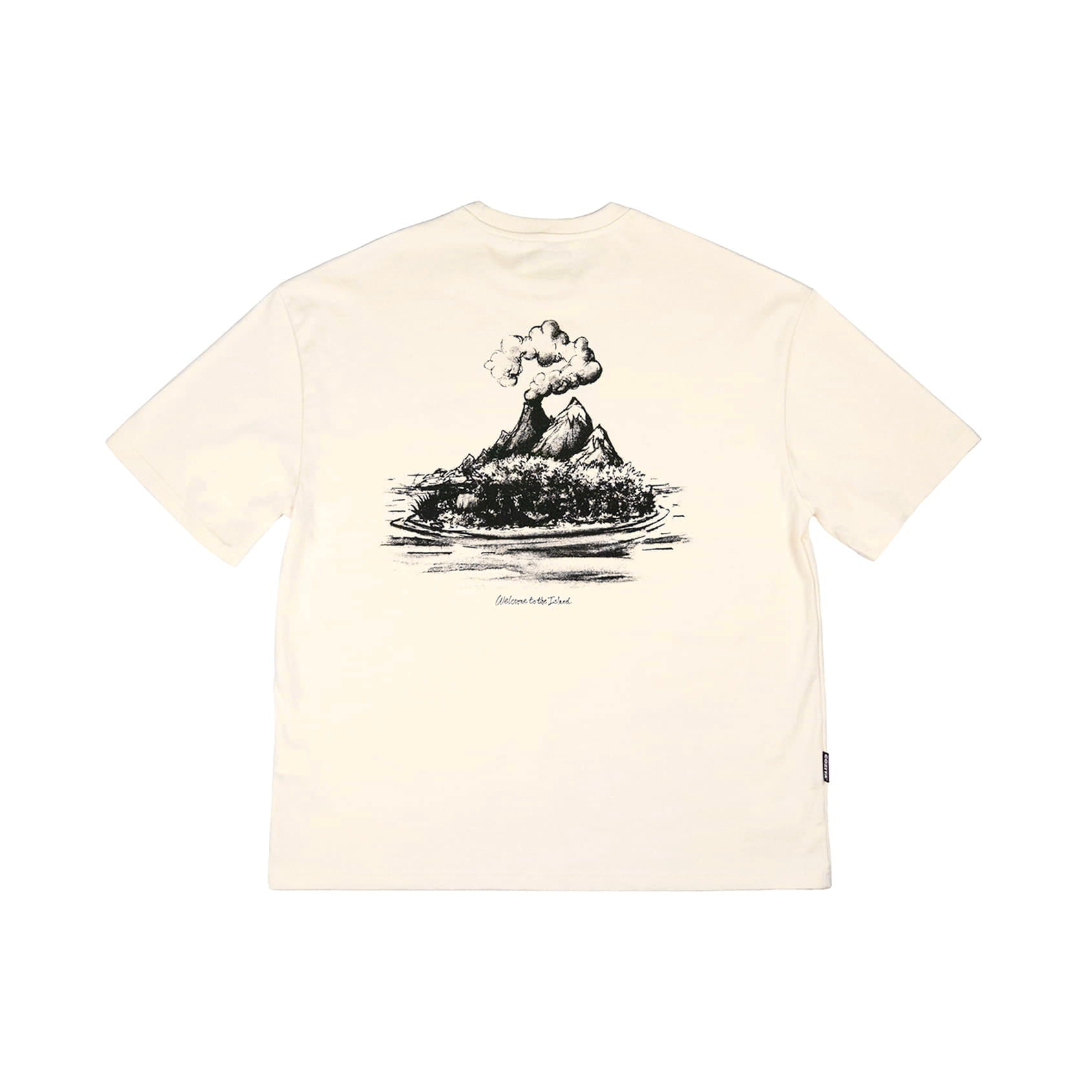 T-shirt Mystery Island Coziya® dos crème - sérigraphie dos 100% coton